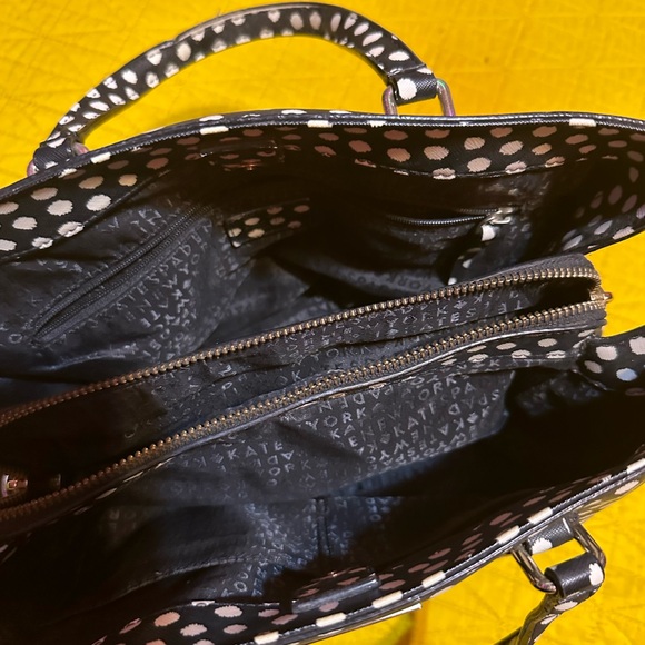 Kate Spade black and white polka dot handbag and coin purse - Picture 3 of 6